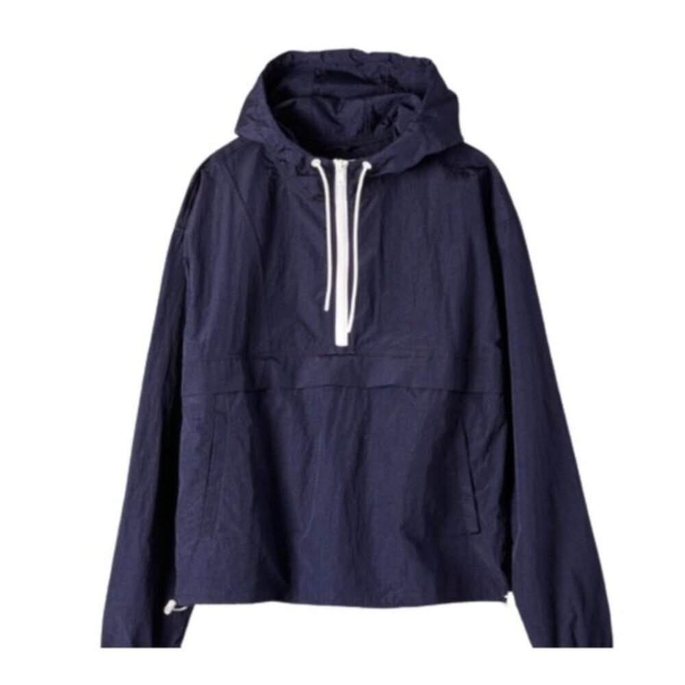 Aritzia Sunday Best Jasmine Navy Blue White Pullover Windbreaker Jacket SOLD